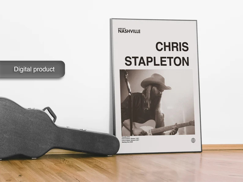 Chris Stapleton Poster Country Music Inspired Minimalist - Etsy | Etsy (US)
