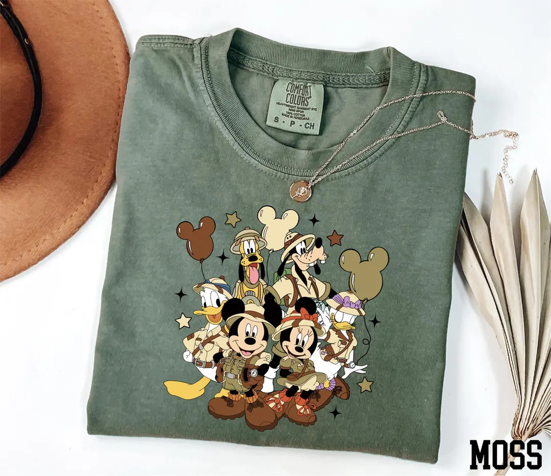 Comfort Colors® Mickey and Friends Safari Shirt, Disney Safari Mode Shirt, Animal Kingdom Safari... | Etsy (US)