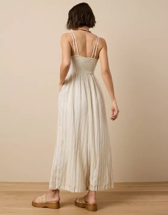 AE Plunge Wide-Leg Jumpsuit | American Eagle Outfitters (US & CA)