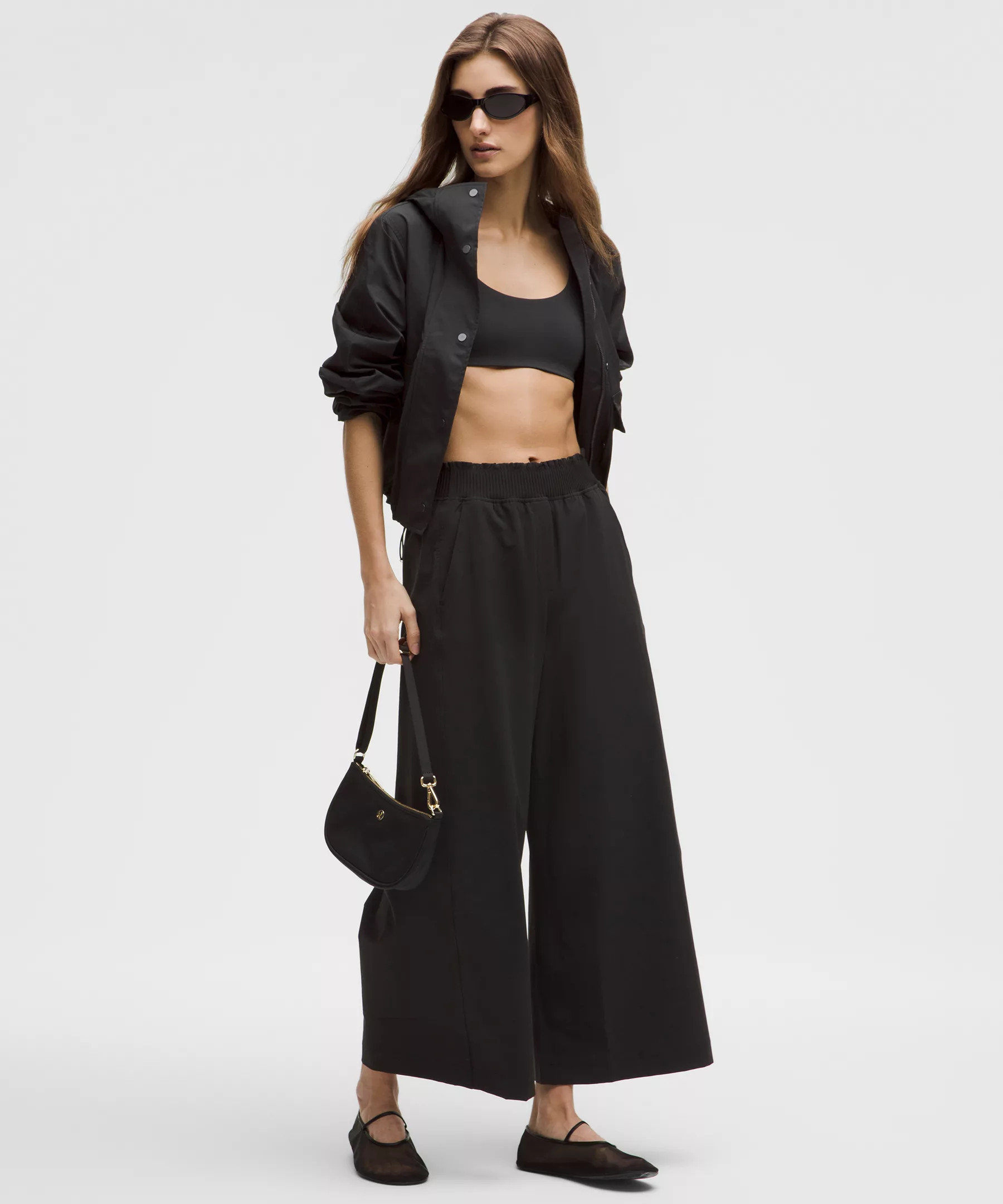 Stretch Woven Ruffle-Waist Wide-Leg Cropped Pant | Lululemon (US)