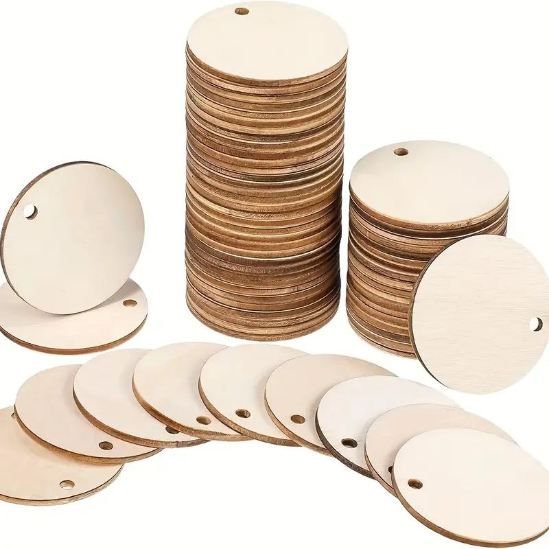 Round Tags One Hole Wooden Circles Crafts Blank Wood Discs - Temu | Temu Affiliate Program