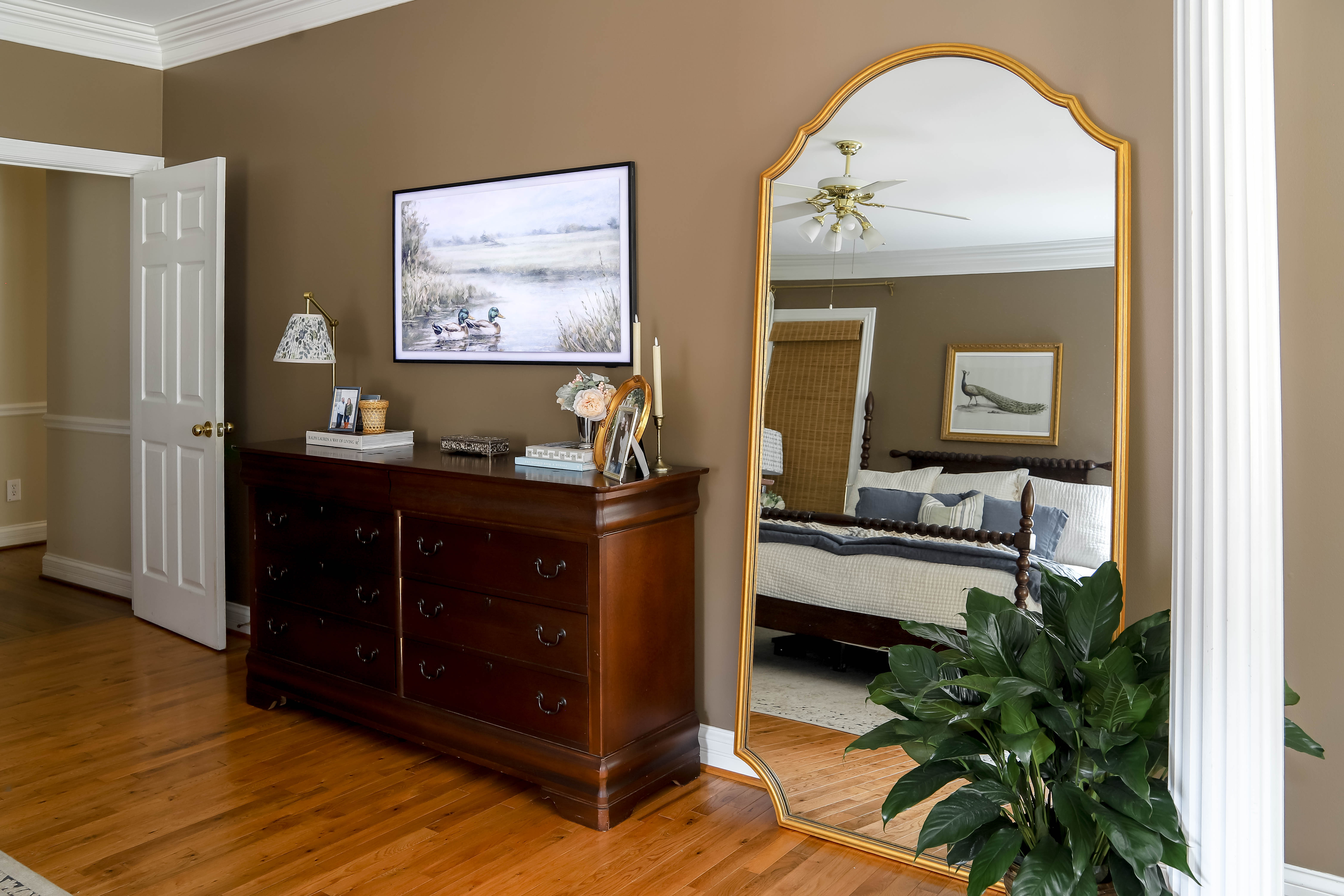 Our bedroom corner got a glow up with this oversized floor mirror that fills the space perfectly! 

 #LTKHome #LTKSaleAlert