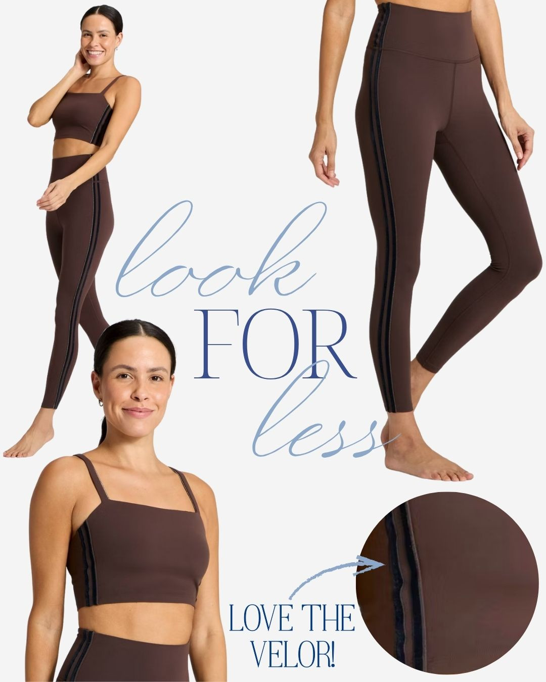 look for less workout set! love the velor piping! 

 

 

#LTKfitnessgoals #LTKStyleTip