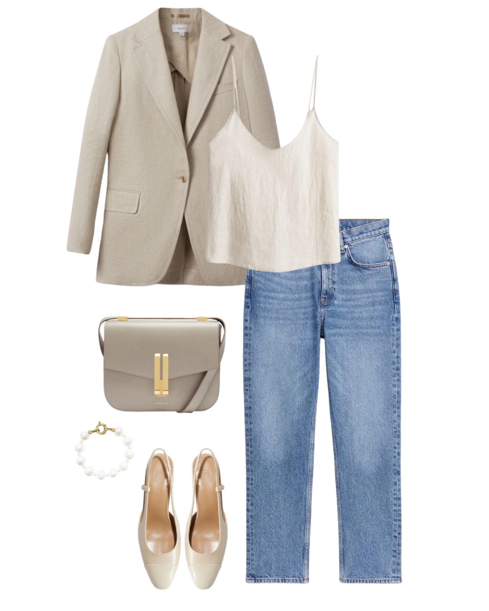 Blazer, linen top, jeans, slingbacks, summer outfitt

#LTKSeasonal #LTKStyleTip #LTKMidsize