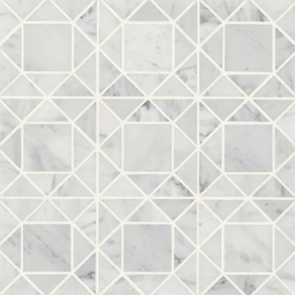 Monet 11.75'' W x 11.75'' L Marble Tile Mosaic Sheet | Wayfair North America