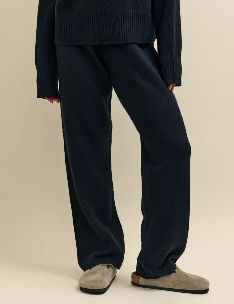 Knitted Drawstring Wide Leg Trousers | Marks & Spencer (UK)