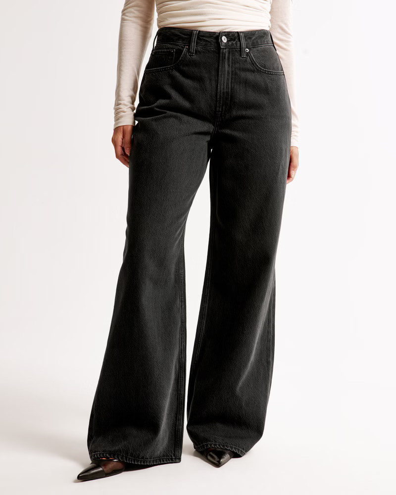 Curve Love High Rise Wide Leg Jean | Abercrombie & Fitch (US)