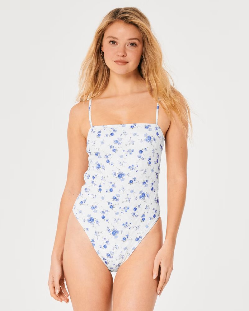 Ribbed One-Piece Swimsuit | Hollister (US)
