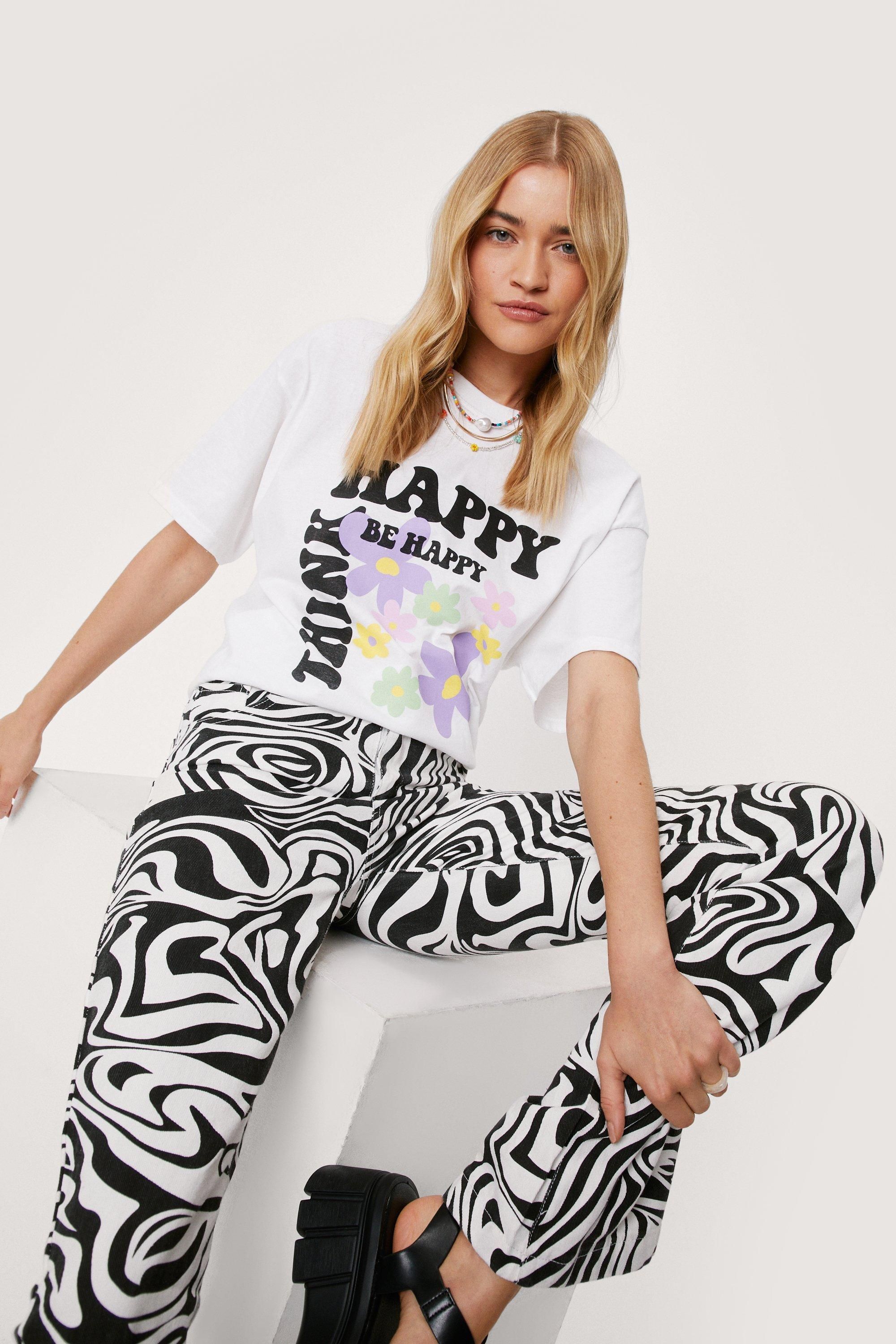 Think Happy Be Happy Graphic T-Shirt | Nasty Gal (US)