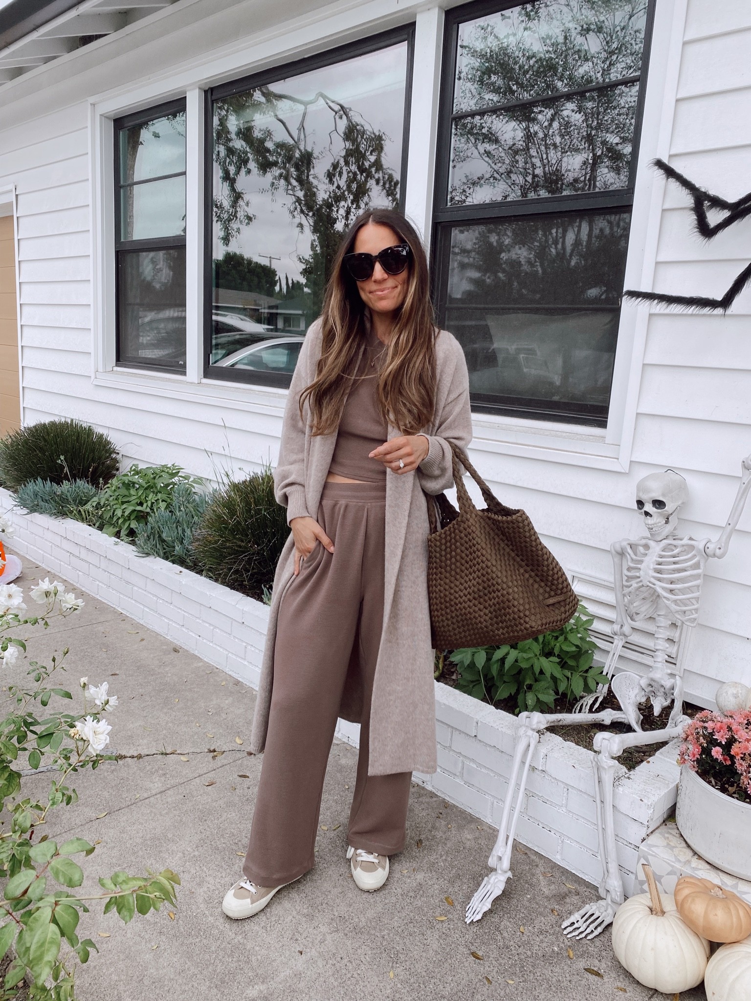 Soccer Saturday outfit 
Micro-waffle knit wide legged lounge pants (I had to hem these, run Tts, if between sizes size down) and tee (true to size) 
High top sneakers, I’m a 6.5 and have a 37 
Fall outfit 

#LTKSeasonal #LTKstyletip