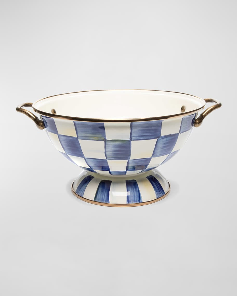 MacKenzie-Childs Royal Check Enamel Almost Everything Bowl | Neiman Marcus