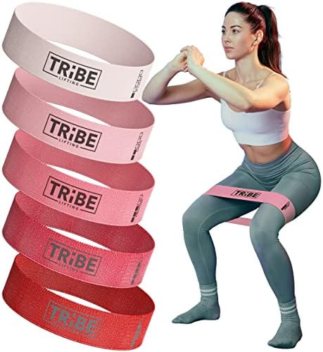 Tribe Lifting Fabric Resistance Bands for Working Out - Booty Bands for Women and Men - Exercise ... | Amazon (US)