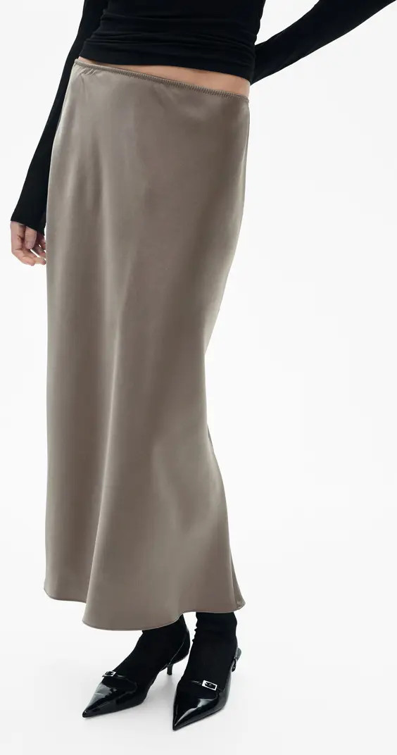 Satin Midi Skirt | Nordstrom