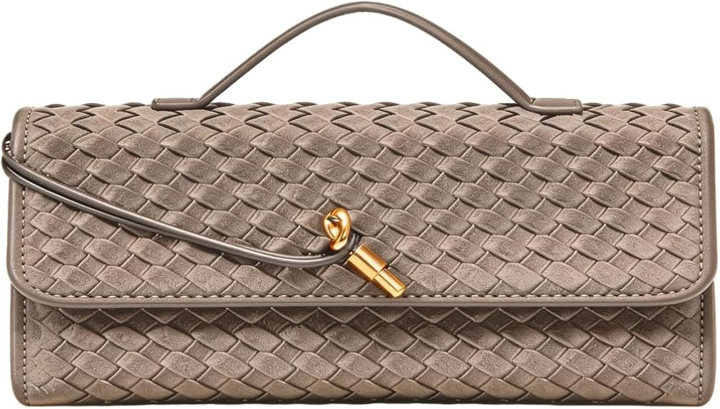 JYG Suede Woven Handbag for Women Trendy Evening Shoulder Bag Casual Clutch Purse Crossbody Satch... | Amazon (US)
