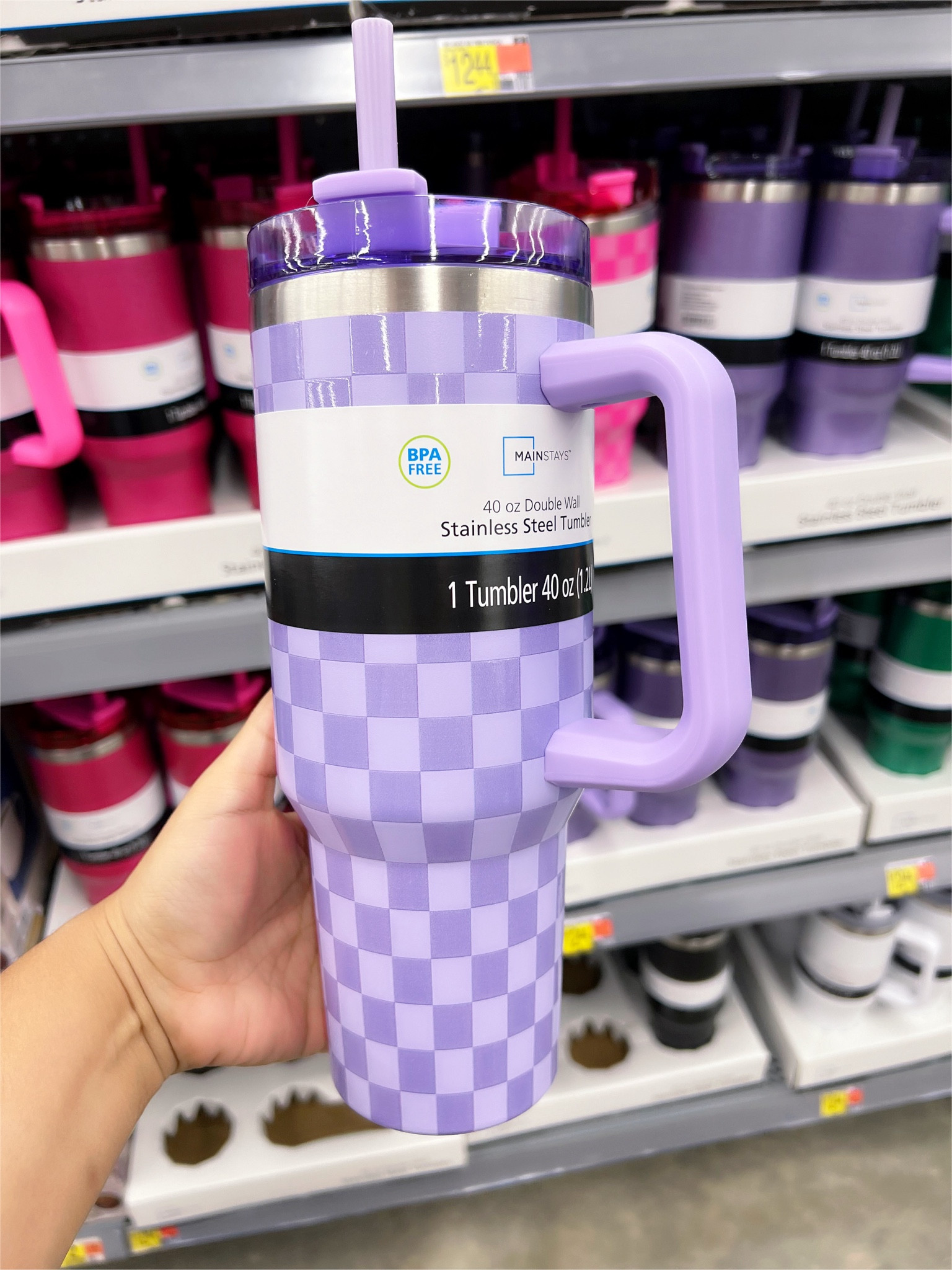 New 40 oz Tumblers at Walmart! Under $13 each 

#walmart #tumblers #plaid #checkered #pink #purple 

#LTKSeasonal #LTKBacktoSchool