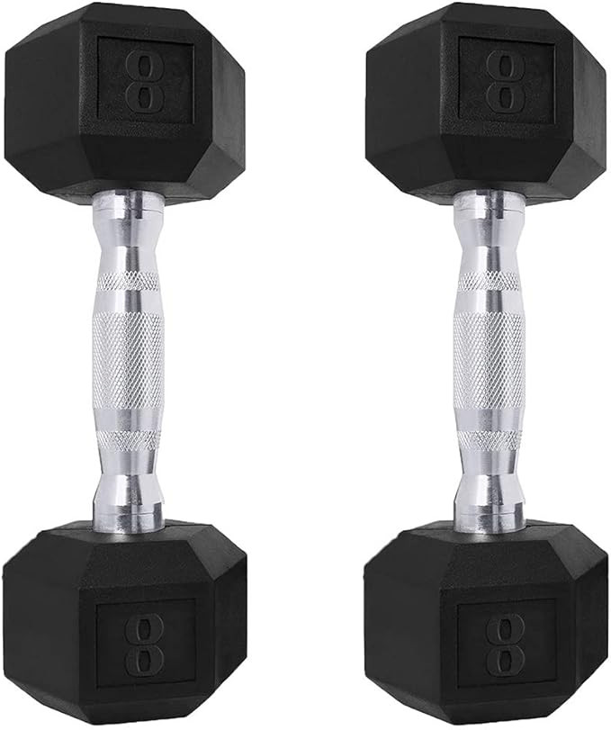 Saorzon Dumbbells Set of 2 Exercise Fitness Dumbbell for Home Gym Free Weights Hand Hex Dumb Bell... | Amazon (US)