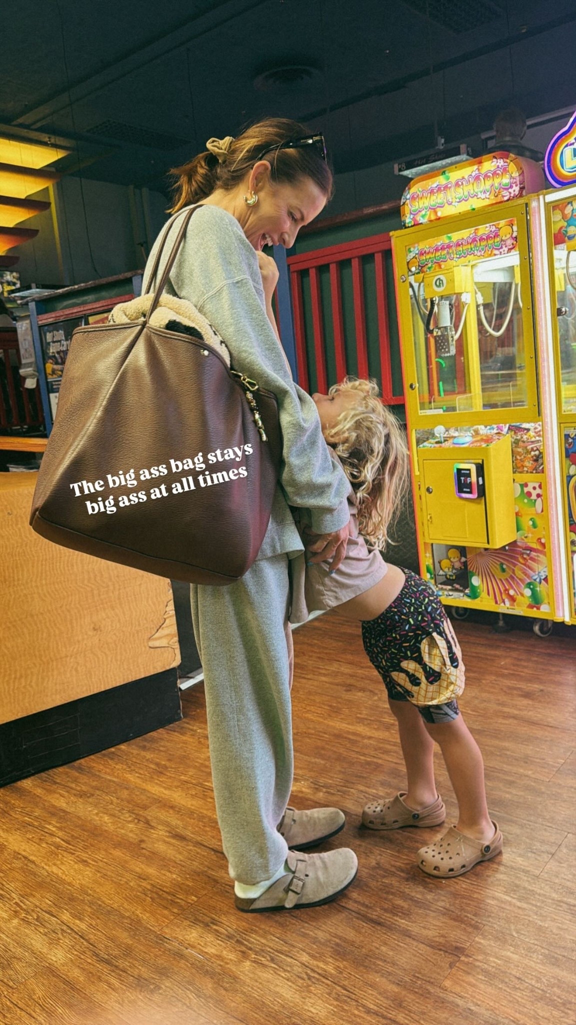 The big ass bag stays 
big ass at all times