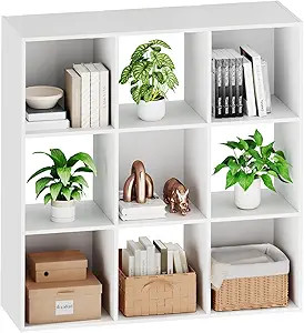 Sweetcrispy 9 Cube Storage Organizer - Open Cube Bookshelf with 5 Removable Back Panels, Display ... | Amazon (US)