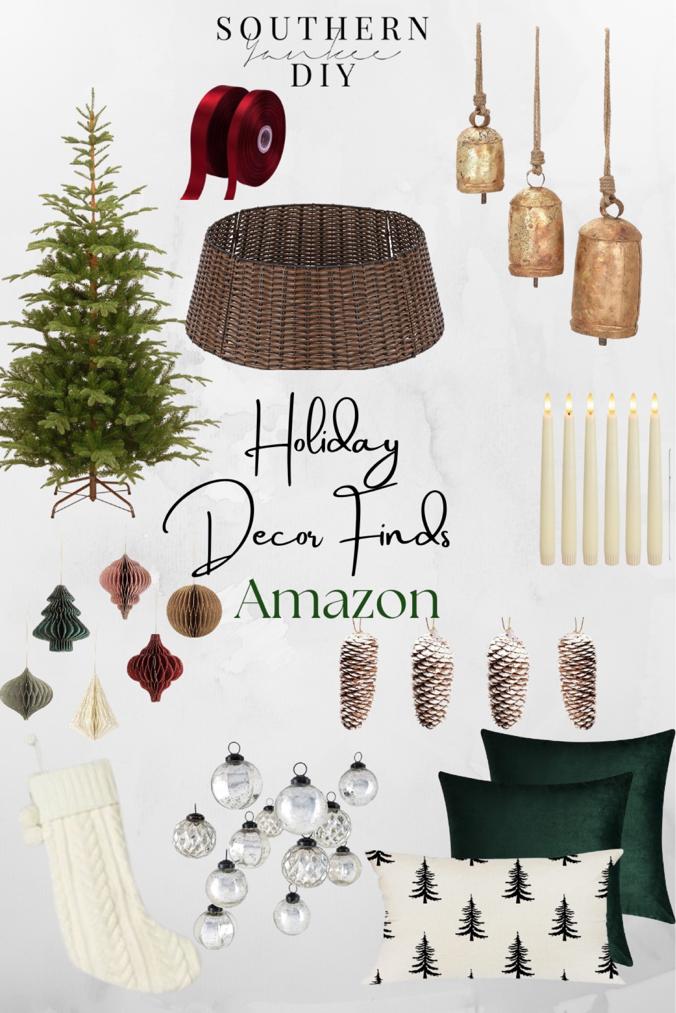 Holiday Home Decor from Amazon: Christmas decor, Amazon Christmas decor, neutral Christmas decor, Christmas tree, Christmas ornaments, Christmas bells, Christmas stockings, candle sticks 

#LTKHoliday #LTKSeasonal #LTKstyletip