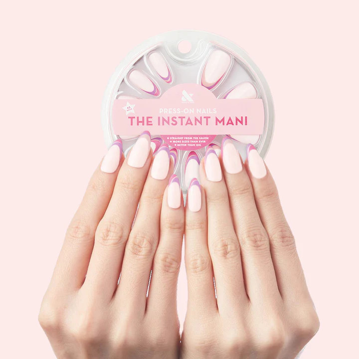 Twisted French - Press-On | Long | Almond | Olive & June