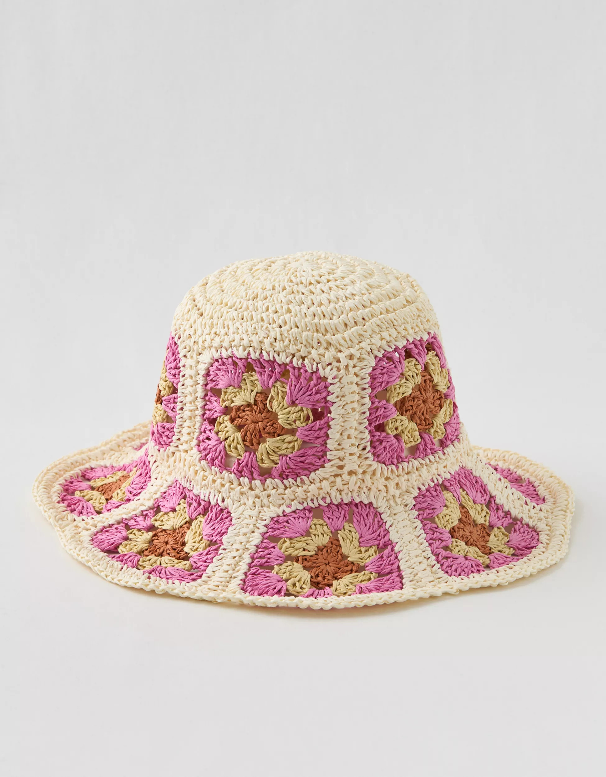 Aerie Geo Flower Straw Hat | Aerie