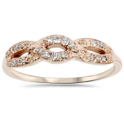 Pompeii3 1/5ct Diamond Infinity Ring 14k Rose Gold | Target