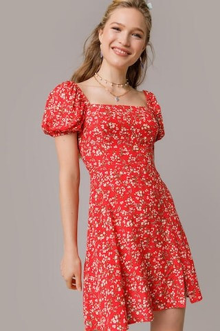 Norine Wildflower Front Slit Mini Dress | Francesca's