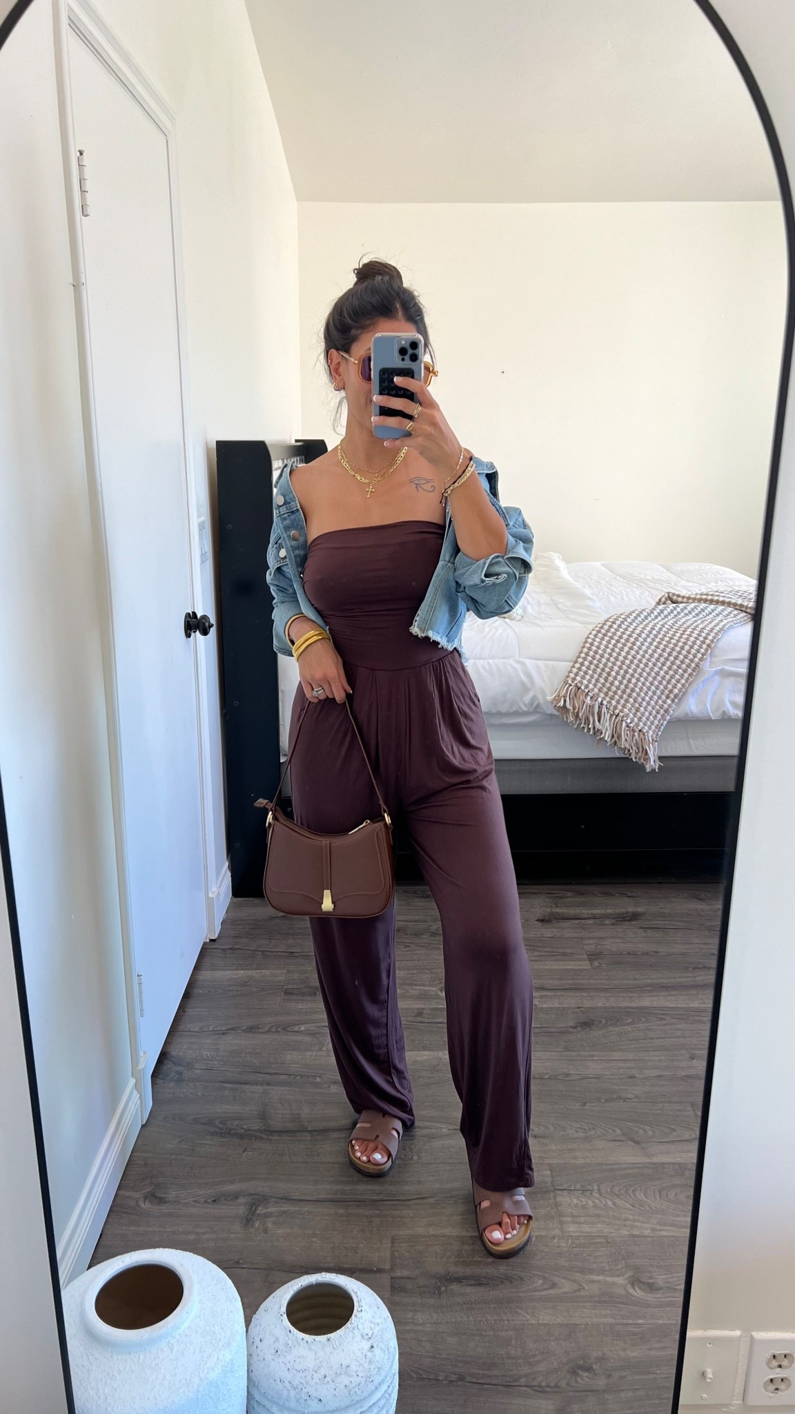 The comfiest jumpsuit!! 😍 wearing size small. Comes in other colors! Throw on a denim jacket for the perfect transitional outfit! Obsessed! 

#LTKStyleTip #LTKFindsUnder50 #LTKSeasonal