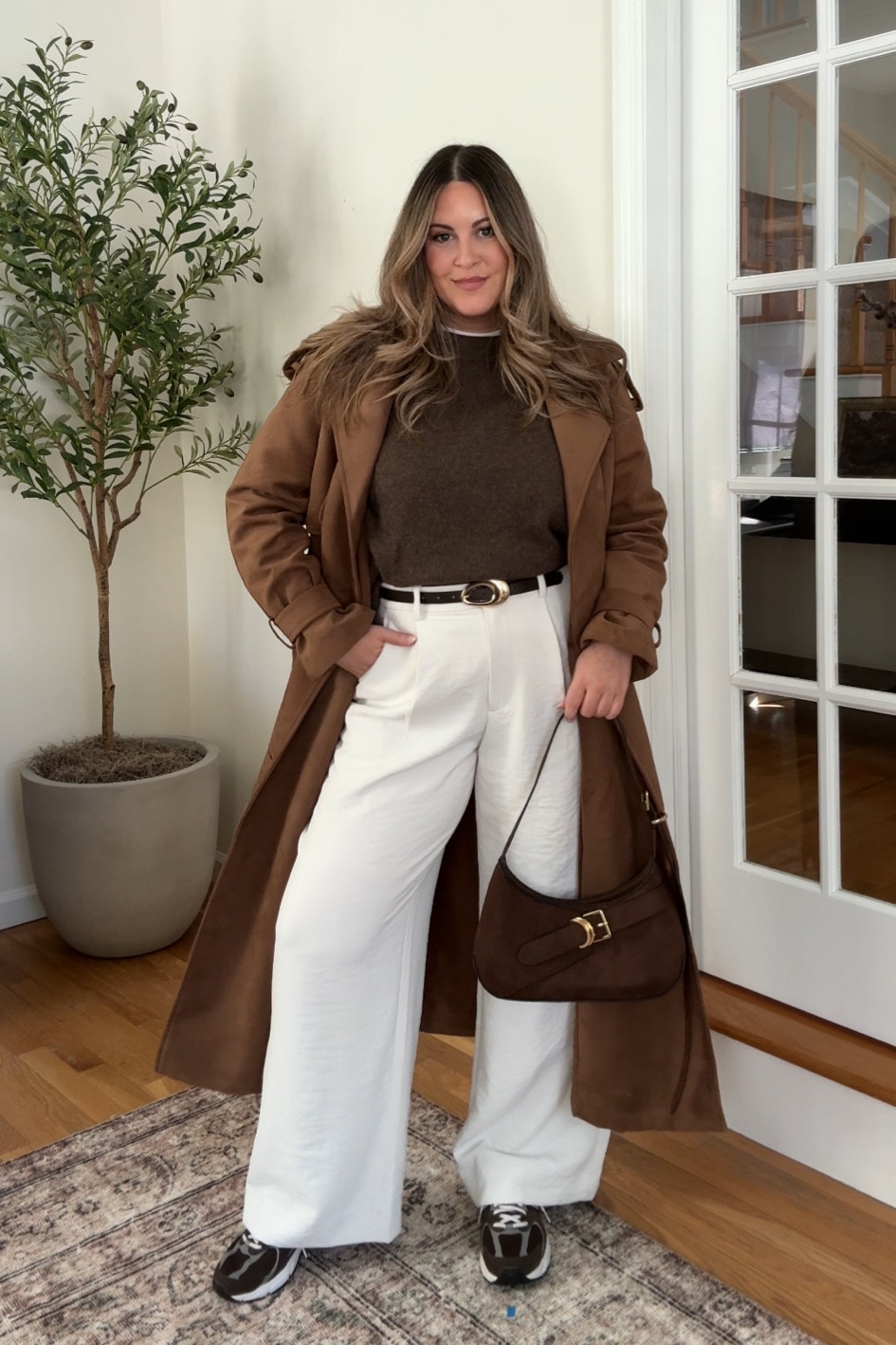 DAY 5 | 10 days of chocolate brown inspired outfits. Faux suede is not going anywhere this year!! My jacket is older H&M but linking a bunch of similar. 

chocolate brown outfits, winter outfits, elevated winter outfit, suede jacket, suede coat, suede trench

#LTKFindsUnder100 #LTKStyleTip