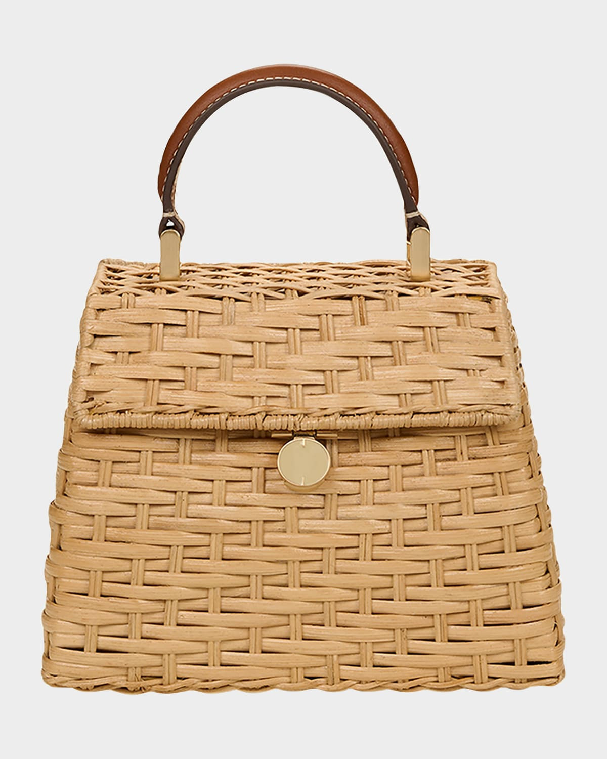 Sybil Flap Rattan Crossbody Bag | Neiman Marcus
