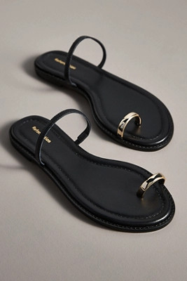 Reformation Cassandra Toe-Ring Flat Sandals | Anthropologie (US)