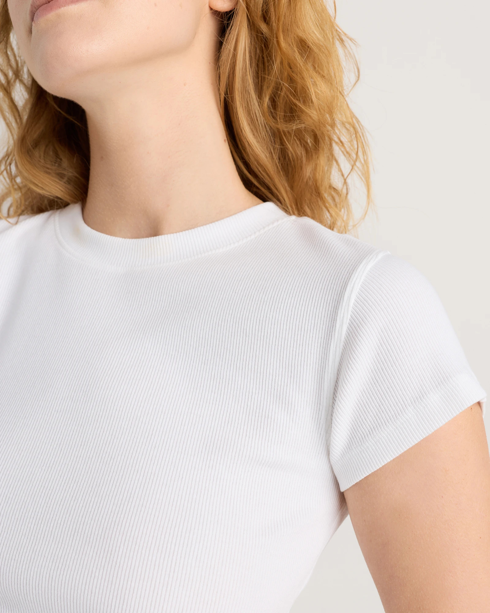 Organic Cotton Micro-Rib Crewneck Tee | Quince