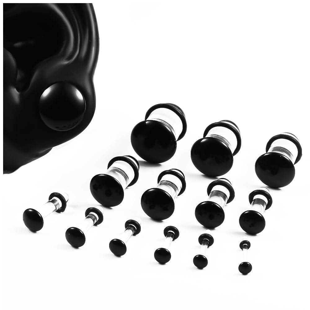 DOEARKO 18 PCS/10 PCS Glass Ear Gauges Stretching Kit Plugs Comfy Stretching Fashion Body Piercin... | Amazon (US)