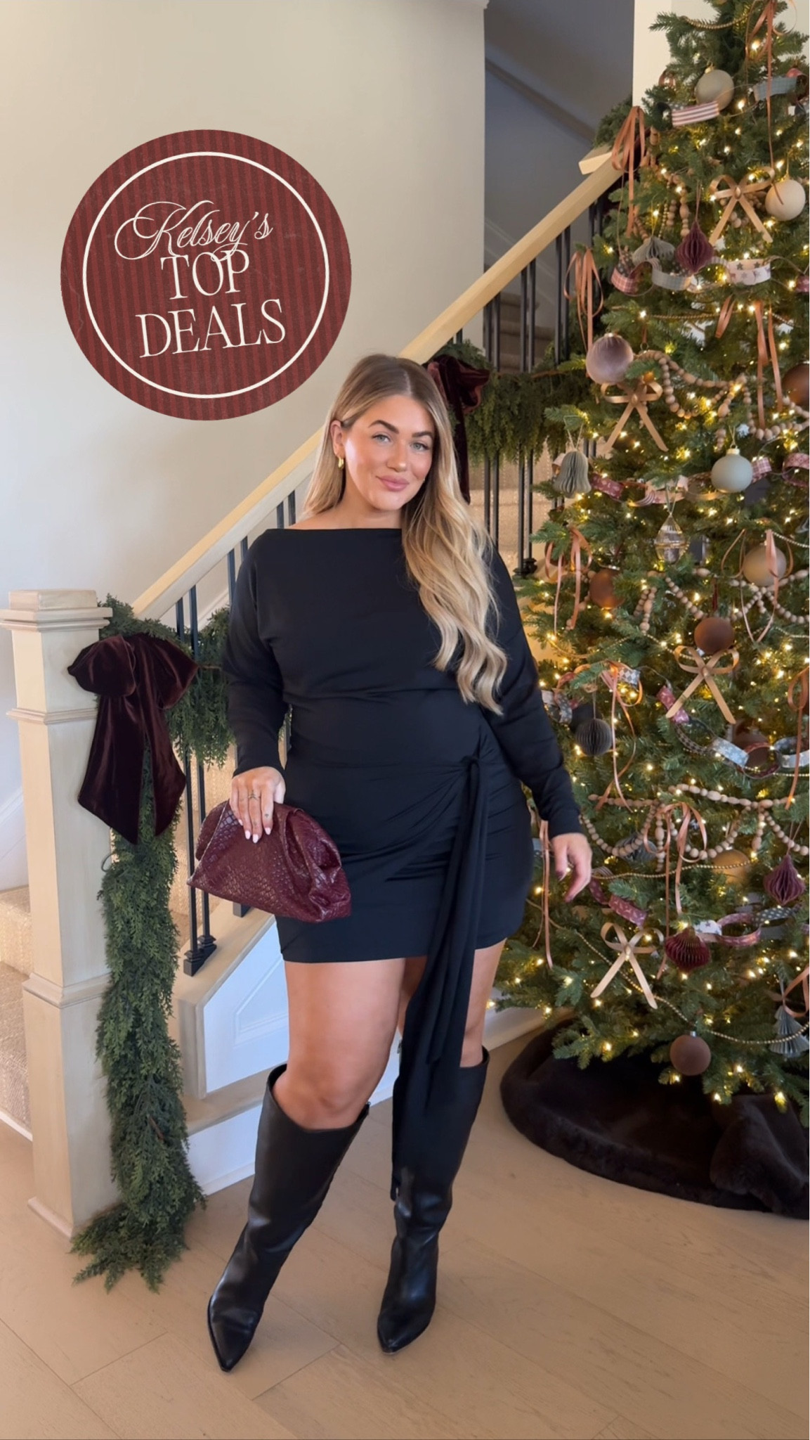 Love this Abercrombie dress!! Code AFKELSEYB🤍 I’m in a large! Wide calf boots also on sale with code BLACKFRIDAY

#LTKMidsize #LTKSaleAlert #LTKCyberWeek