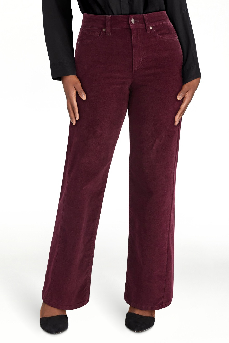Time and Tru Women's Velvet Wide Leg Pants, 32" Inseam, Size 0-20 | Walmart (US)
