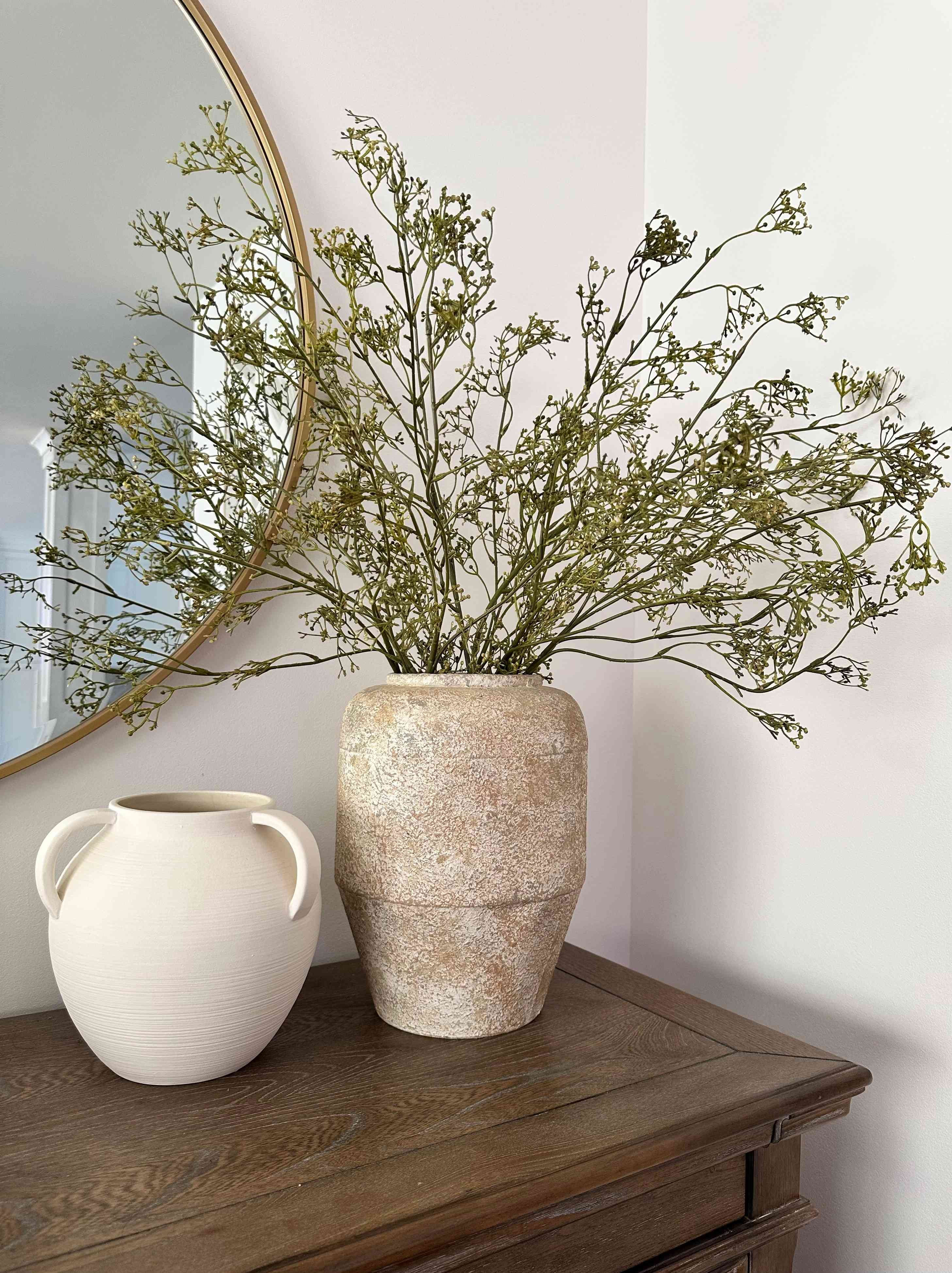 Sparse stems and handmade vase. organic home decor, neutral home, look for less vase | Walmart (US)