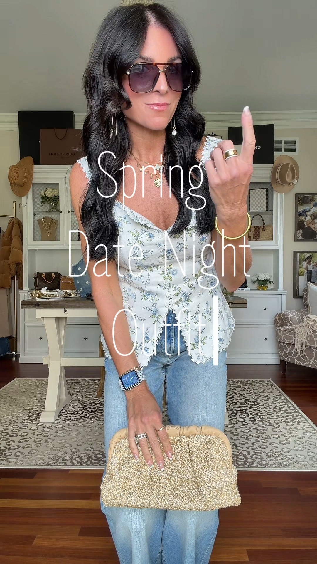 Wearing a small top and 25 denim
Date night outfit idea 
Jewelry is kozakh 
@Reformation 

#LTKSeasonal #LTKdayinmylife #LTKootd