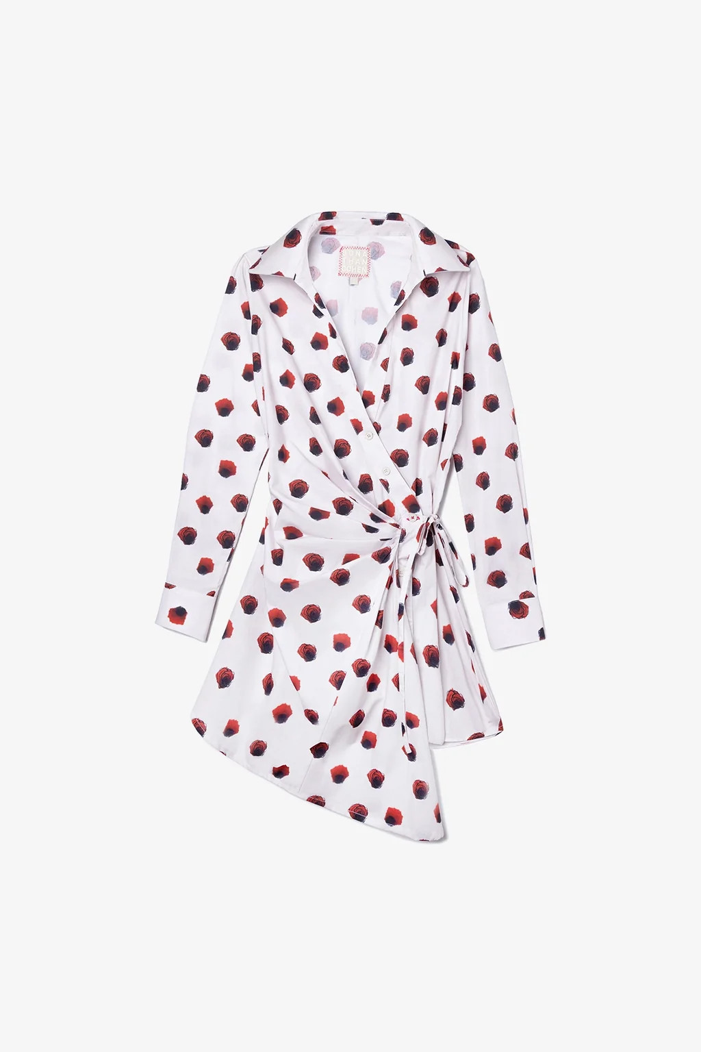 Sashi Wrap Dress White Floral Cotton | Larroude