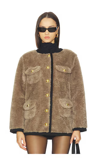 Elodie Jacket in Taupe | Revolve Clothing (Global)