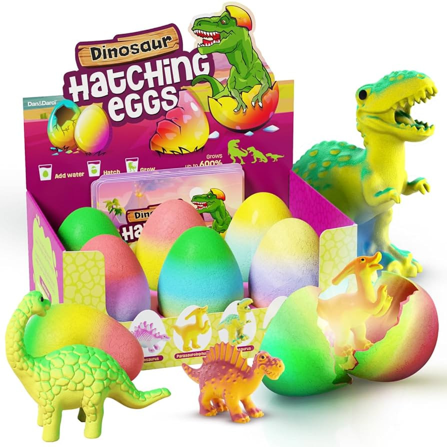 Dan&Darci Dinosaur Hatching Surprise Eggs for Kids - 6 Pack - Grows 600% - Dino Egg Toys for Boys... | Amazon (US)