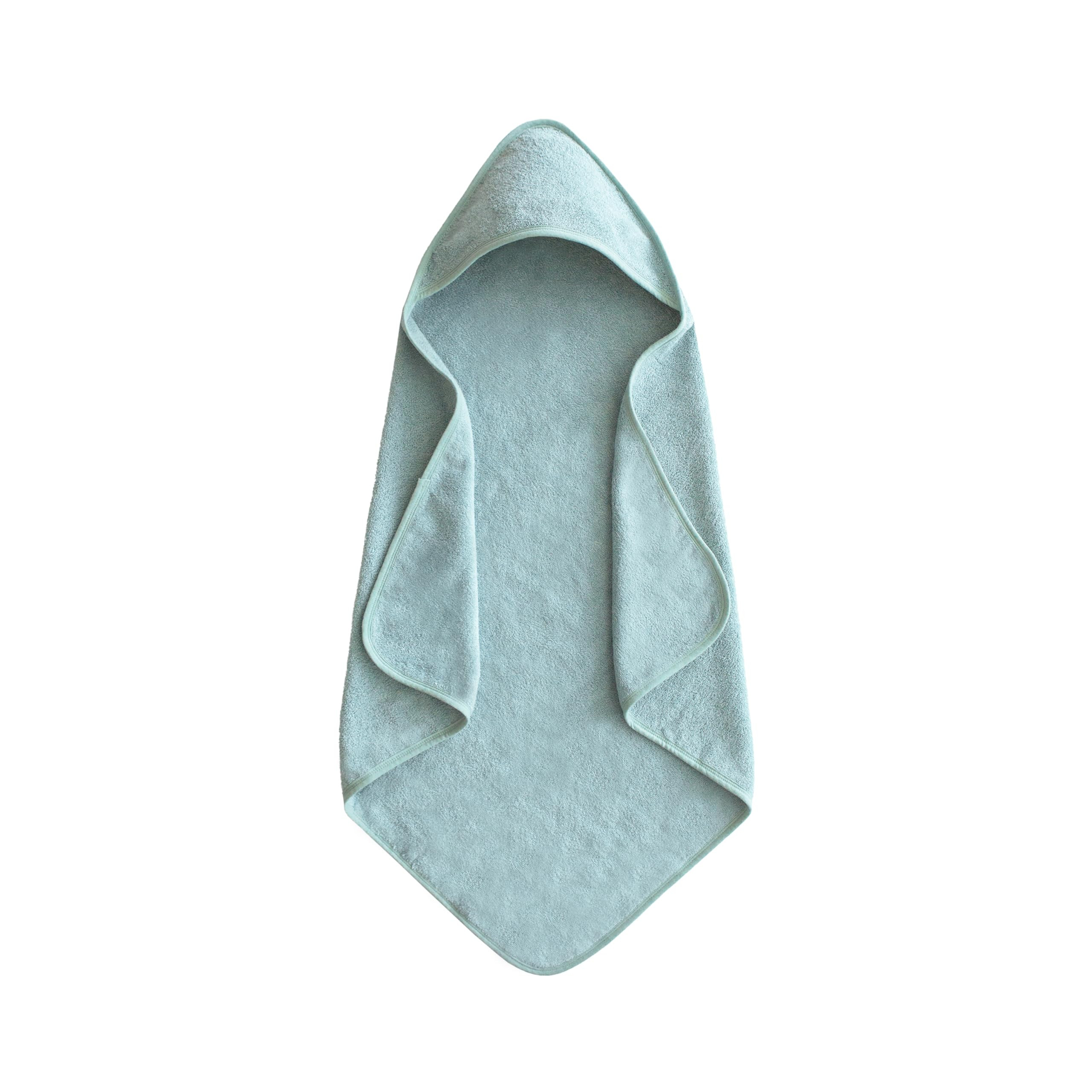 mushie Baby Hooded Towel | Organic Cotton (Sea Mist) | Amazon (US)