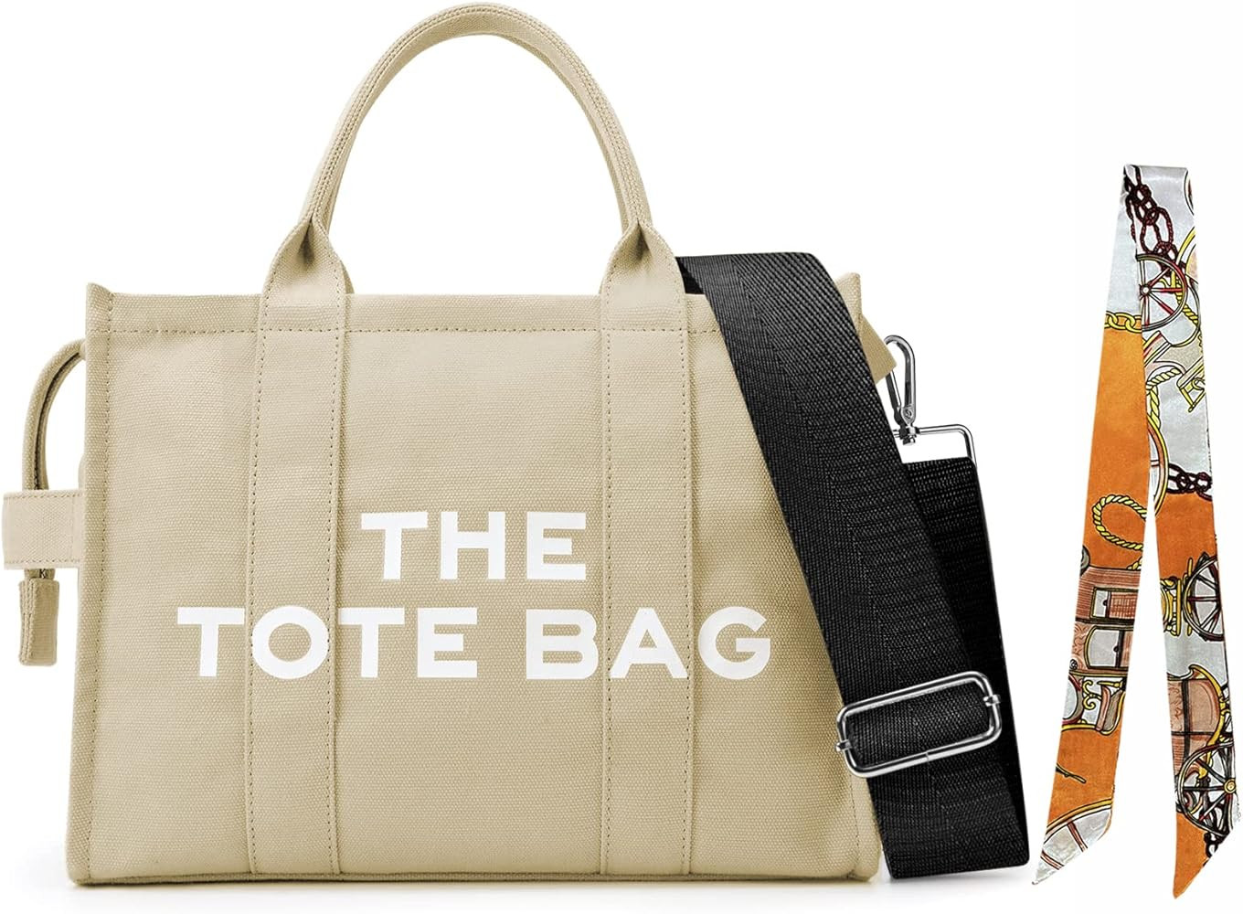 MATSUBA Tote Bags for Women Handbag Tote Purse with Zipper Canvas Crossbody Bag, Premium Quality,... | Amazon (US)