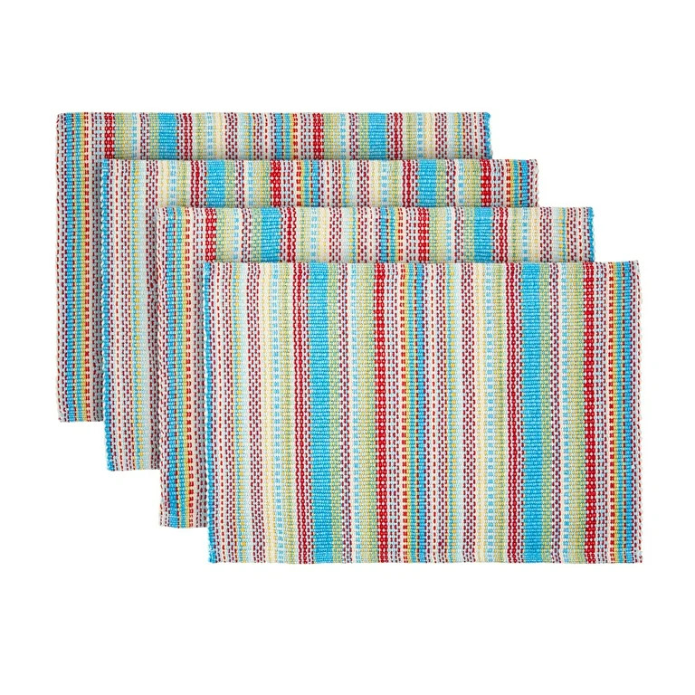 The Pioneer Woman Chunky Stripe Placemat, Table Runner, Napkin, and Napkin Ring Set, 13 Piece, Mu... | Walmart (US)
