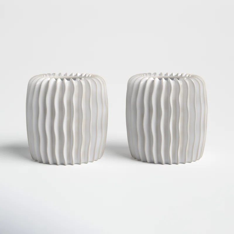 7.25'' Handmade Ceramic Table Vase (Set of 2) | Wayfair North America