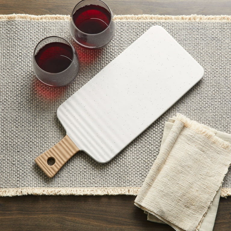 Better Homes & Gardens Abbott Exposed Clay Stoneware Charcuterie Platter, White Speckled | Walmart (US)