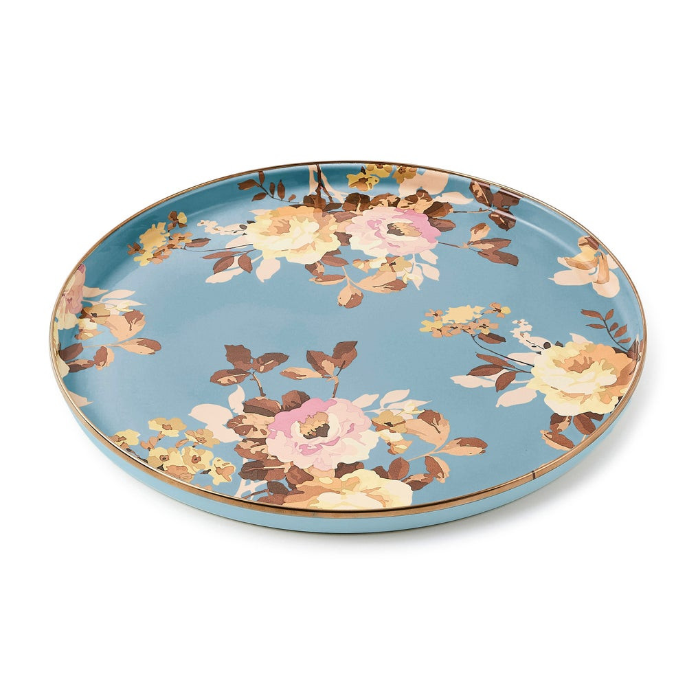 Wild Rose Slate Round Tray | MacKenzie-Childs