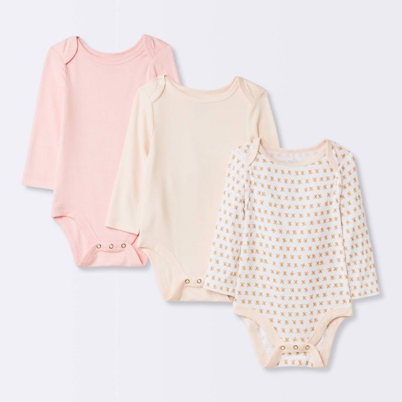 Baby Girls' 3pk Modal Bodysuit - Cloud Island™ Pink | Target