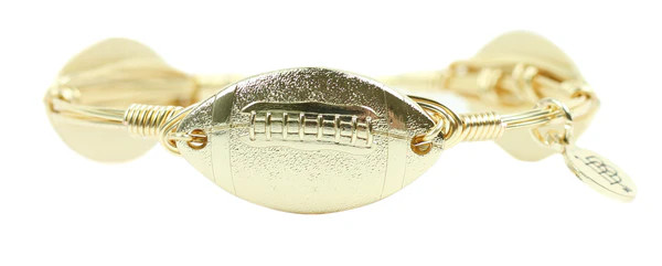 Gold Football Bangle Bracelet | Bourbon and Boweties