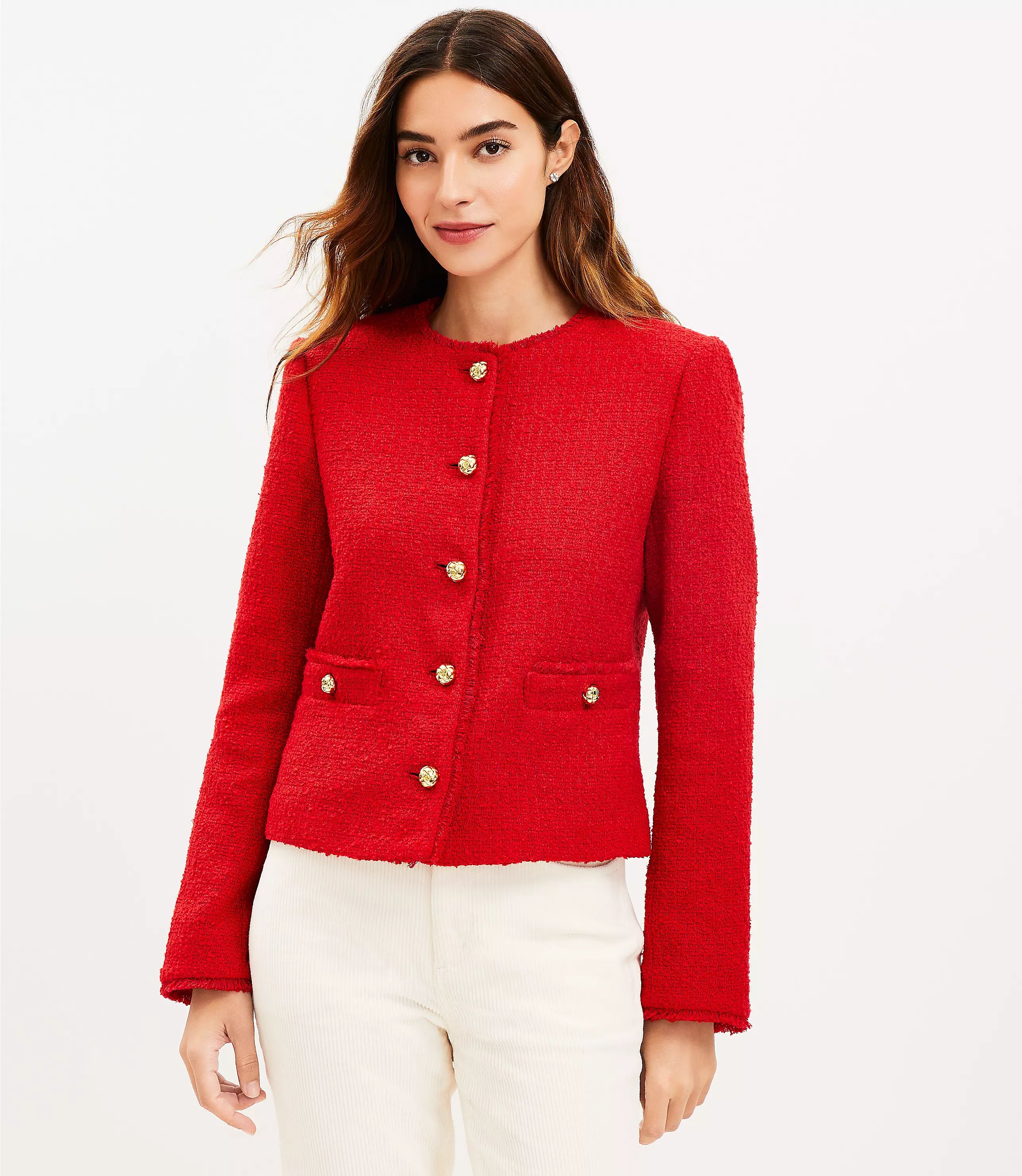 Textured Tweed Jacket | LOFT