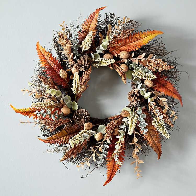 Fern and Wheat Mix Wreath | Kirkland's Home
